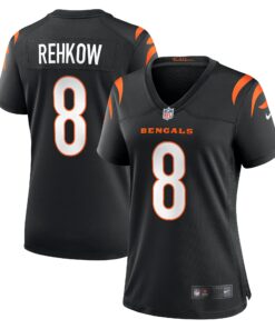 Women's Cincinnati Bengals Ryan Rehkow Black Game Jersey JS9678 nicesnker