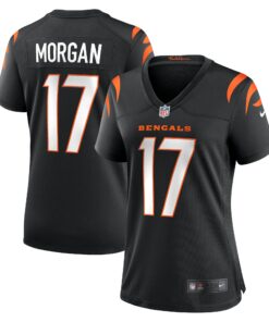 Women's Cincinnati Bengals Stanley Morgan Black Player Game Jersey JS5330 nicesnker