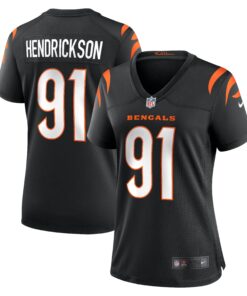 Women's Cincinnati Bengals Trey Hendrickson Black Game Jersey JS8113 nicesnker