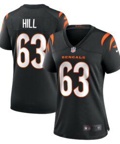 Women's Cincinnati Bengals Trey Hill Black Game Jersey JS1676 nicesnker