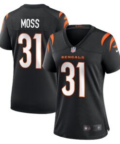 Women's Cincinnati Bengals Zack Moss Black Game Jersey JS5035 nicesnker