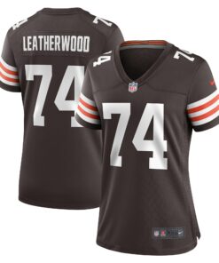 Women's Cleveland Browns Alex Leatherwood Brown Team Game Jersey JS8388 nicesnker