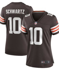 Women's Cleveland Browns Anthony Schwartz Brown Game Jersey JS7448 nicesnker