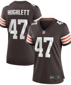 Women's Cleveland Browns Charley Hughlett Brown Game Jersey JS4116 nicesnker