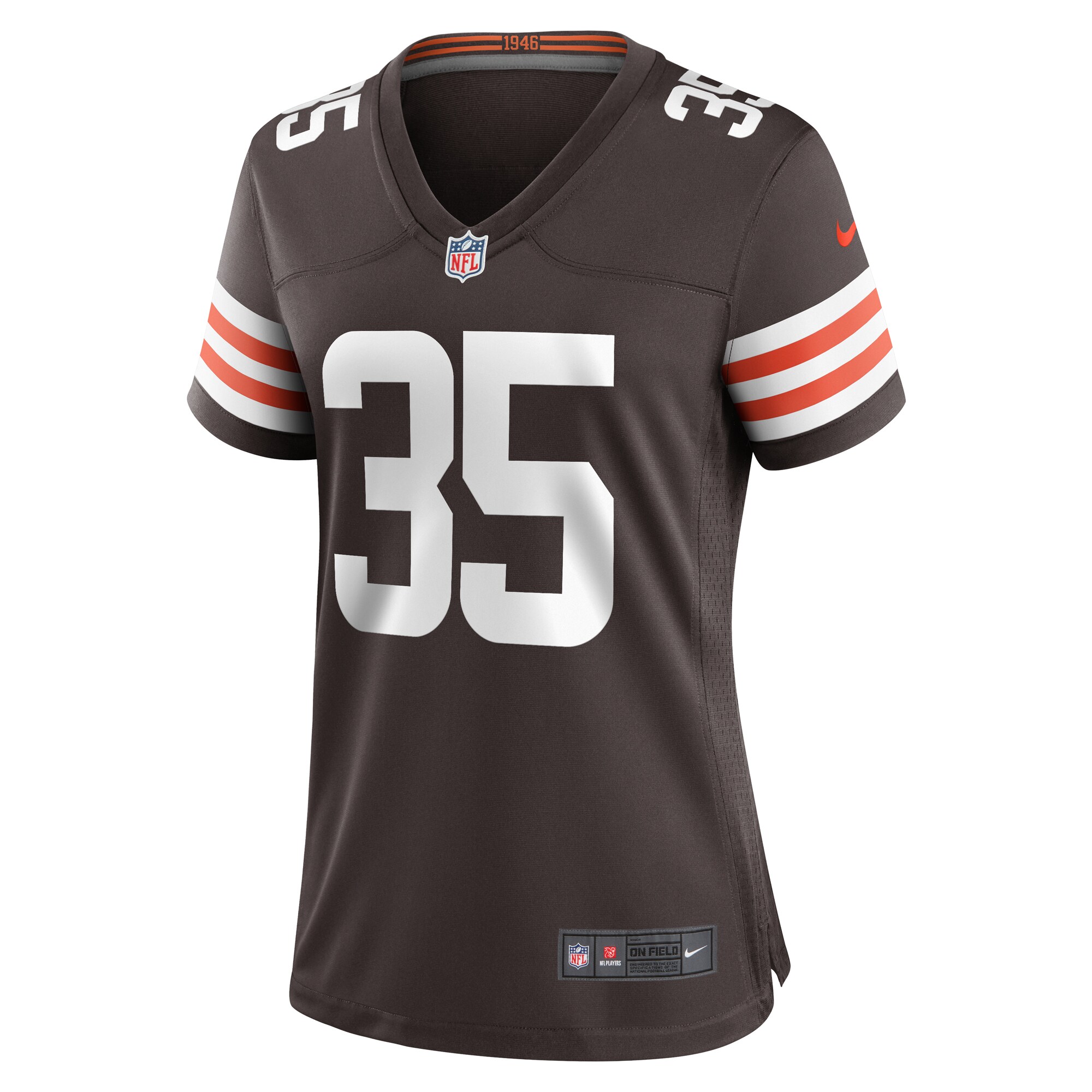 Women's Cleveland Browns Charlie Thomas Brown Team Game Jersey JS9070 nicesnker - Image 2