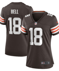 Women's Cleveland Browns David Bell Brown Game Jersey JS3972 nicesnker