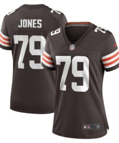 Women's Cleveland Browns Dawand Jones Brown Team Game Jersey JS4319 nicesnker