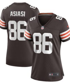 Women's Cleveland Browns Devin Asiasi Brown Game Jersey JS9214 nicesnker