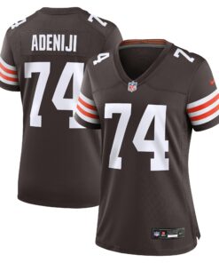Women's Cleveland Browns Hakeem Adeniji Brown Game Jersey JS6344 nicesnker