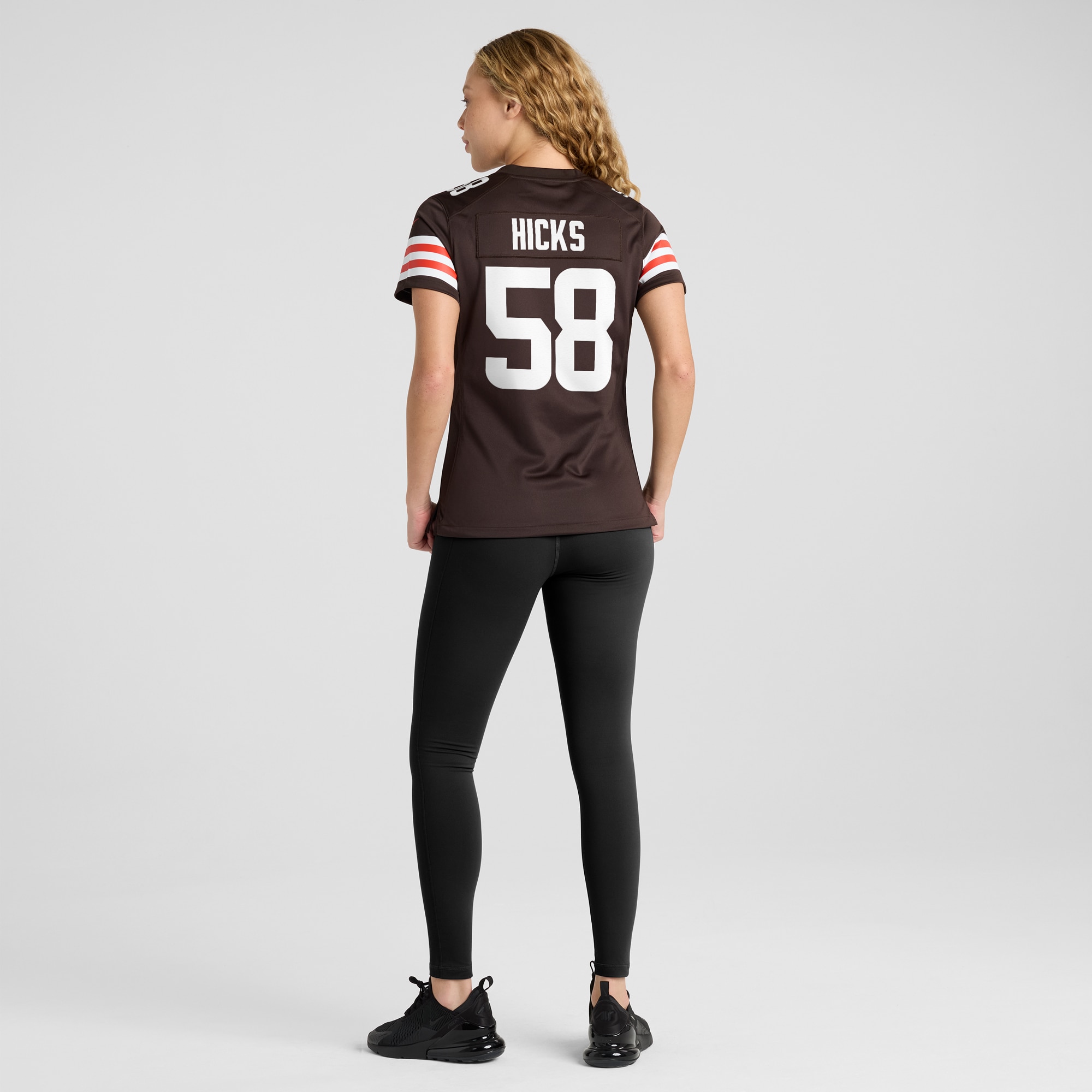 Women's Cleveland Browns Hicks Brown Game Jersey JS8590 nicesnker - Image 5
