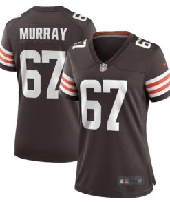 Women's Cleveland Browns Justin Murray Brown Team Game Jersey JS4315 nicesnker