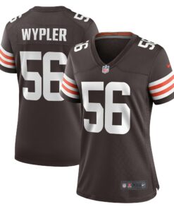 Women's Cleveland Browns Luke Wypler Brown Team Game Jersey JS9540 nicesnker