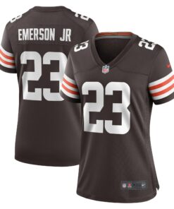 Women's Cleveland Browns Martin Emerson Jr. Brown Game Player Jersey JS7865 nicesnker