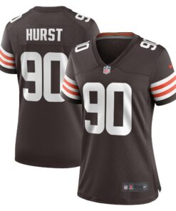 Women's Cleveland Browns Maurice Hurst Brown Women's All Player Jersey JS6023 nicesnker