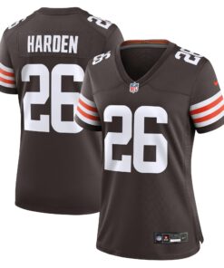 Women's Cleveland Browns Myles Harden Brown Game Jersey JS8991 nicesnker