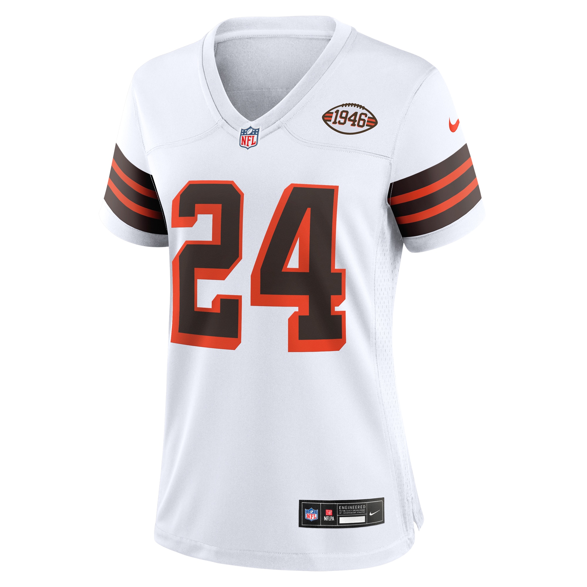 Women's Cleveland Browns Nick Chubb White Alternate Game Jersey JS3869 nicesnker - Image 2