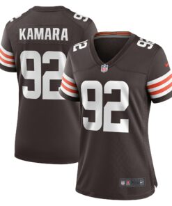 Women's Cleveland Browns Sam Kamara Brown Team Game Jersey JS2979 nicesnker