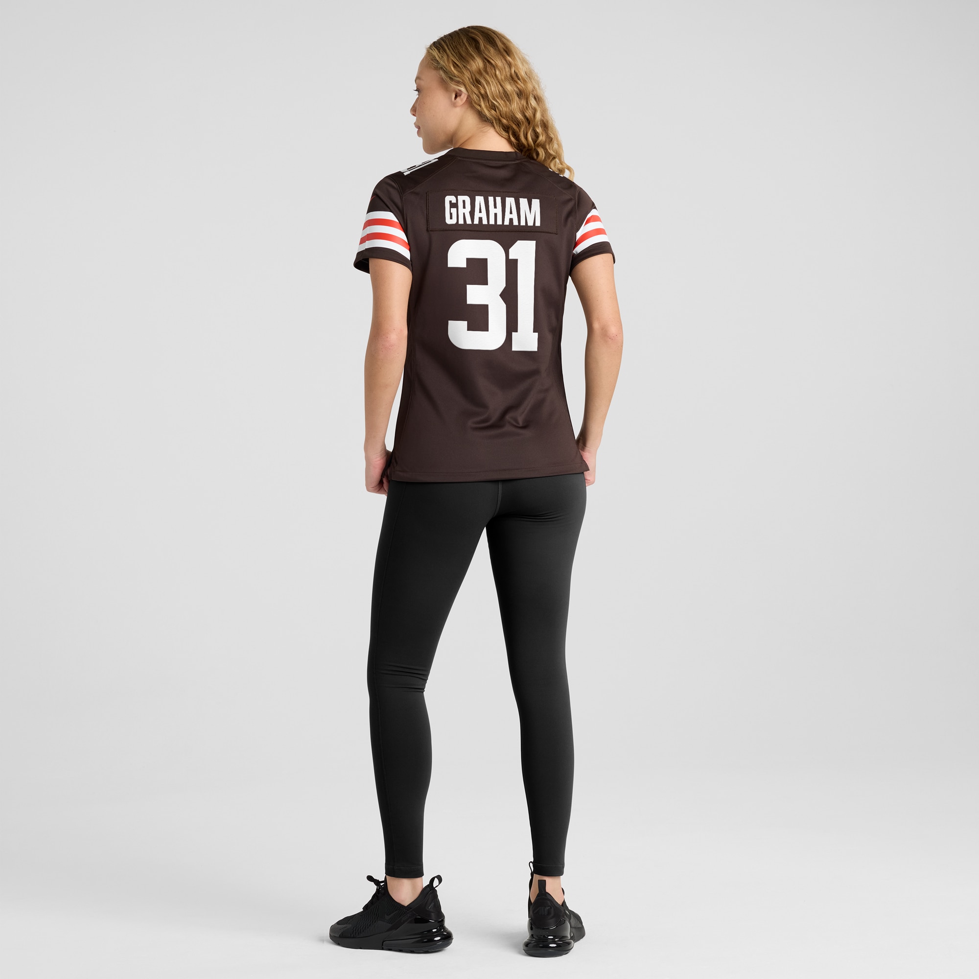 Women's Cleveland Browns Thomas Graham Jr. Brown Team Game Jersey JS8006 nicesnker - Image 5