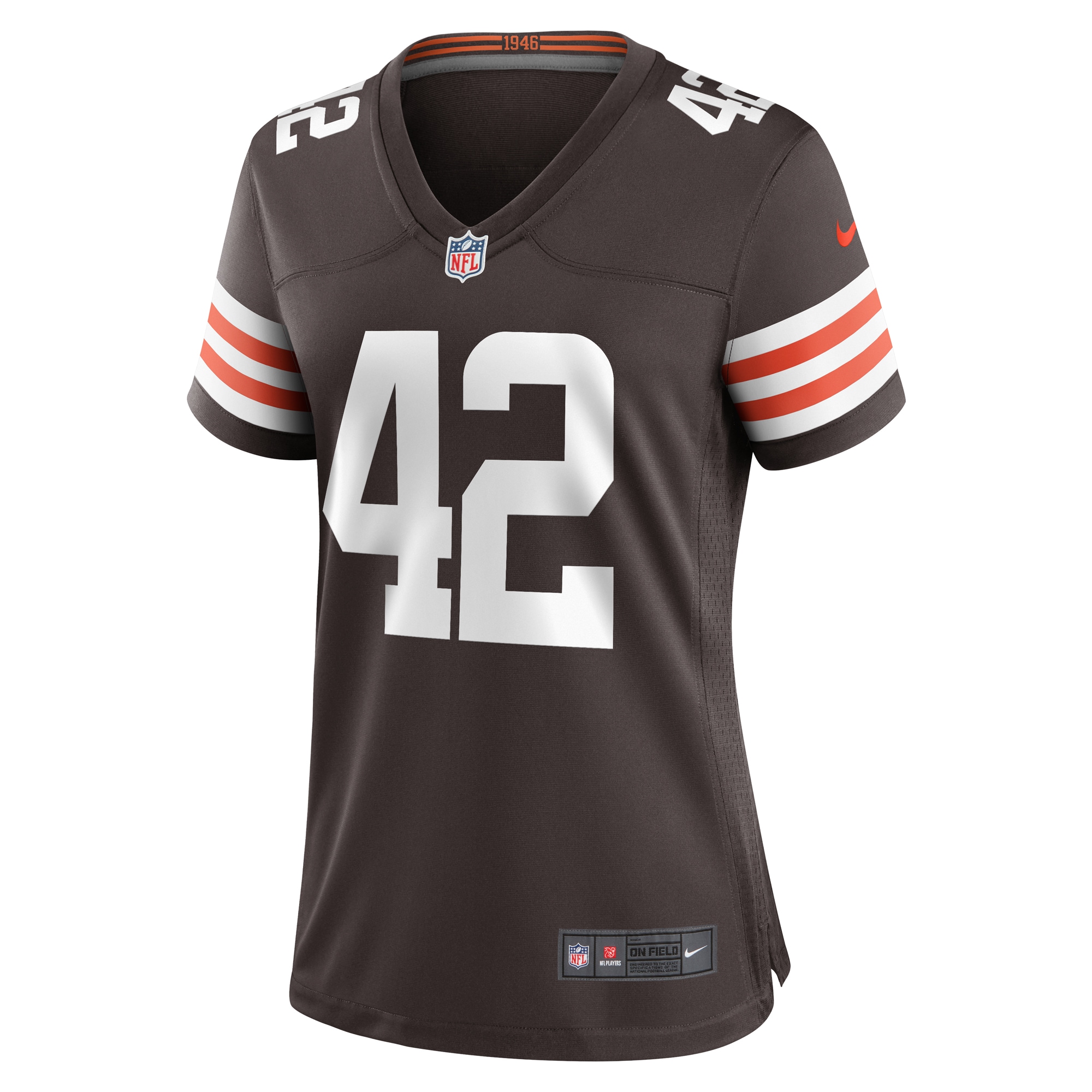 Women's Cleveland Browns Tony Fields II Brown Team Game Jersey JS3288 nicesnker - Image 2