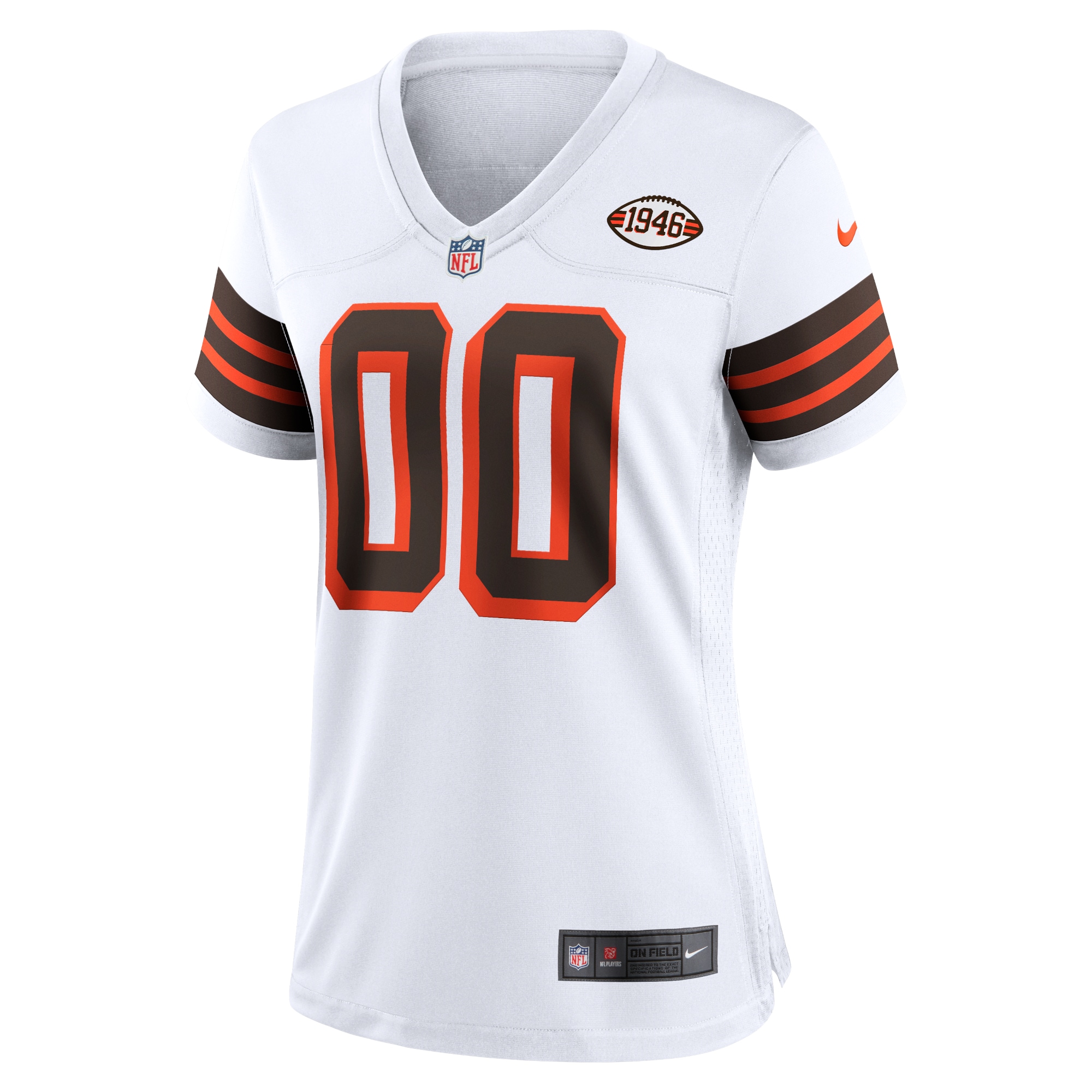 Women's Cleveland Browns White 1946 Collection Alternate Custom Jersey JS3016 nicesnker - Image 2