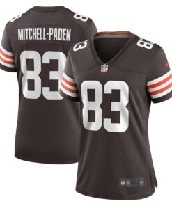 Women's Cleveland Browns Zaire Mitchell-Paden Brown Team Game Jersey JS2014 nicesnker