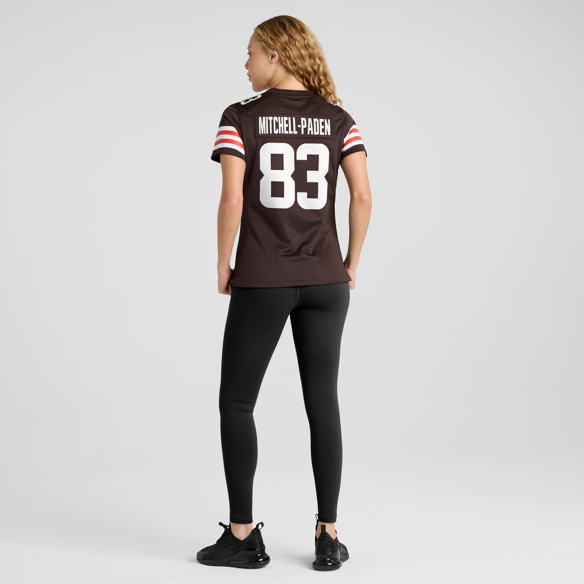 Women's Cleveland Browns Zaire Mitchell-Paden Brown Team Game Jersey JS2014 nicesnker - Image 5