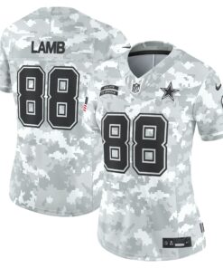Women's Dallas Cowboys CeeDee Lamb Arctic Camo 2024 Salute to Service Limited Jersey JS3337 nicesnker
