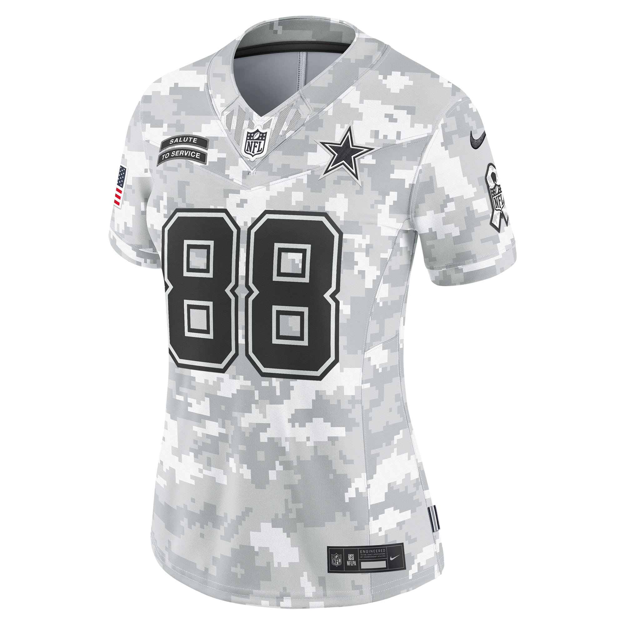 Women's Dallas Cowboys CeeDee Lamb Arctic Camo 2024 Salute to Service Limited Jersey JS3337 nicesnker - Image 2