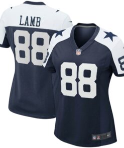Women's Dallas Cowboys CeeDee Lamb Navy Alternate Game Team Jersey JS9735 nicesnker