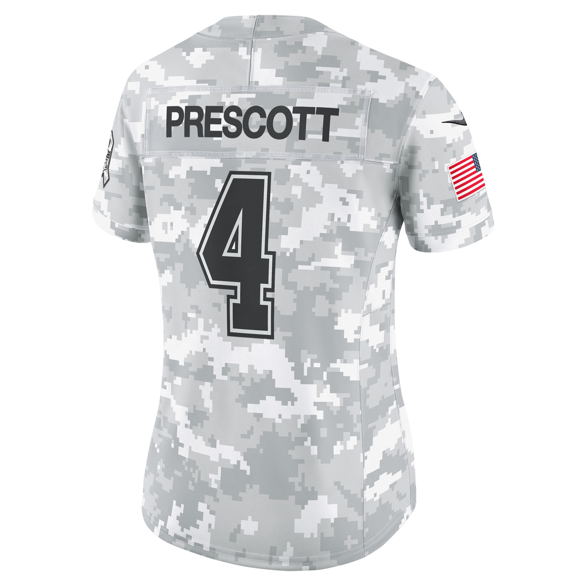 Women's Dallas Cowboys Dak Prescott Arctic Camo 2024 Salute to Service Limited Jersey JS3925 nicesnker - Image 3