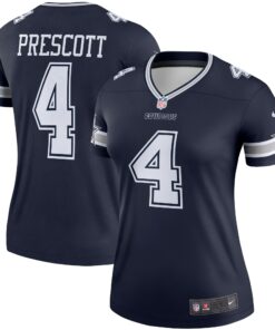 Women's Dallas Cowboys Dak Prescott Navy Legend Player Performance Top JS2373 nicesnker