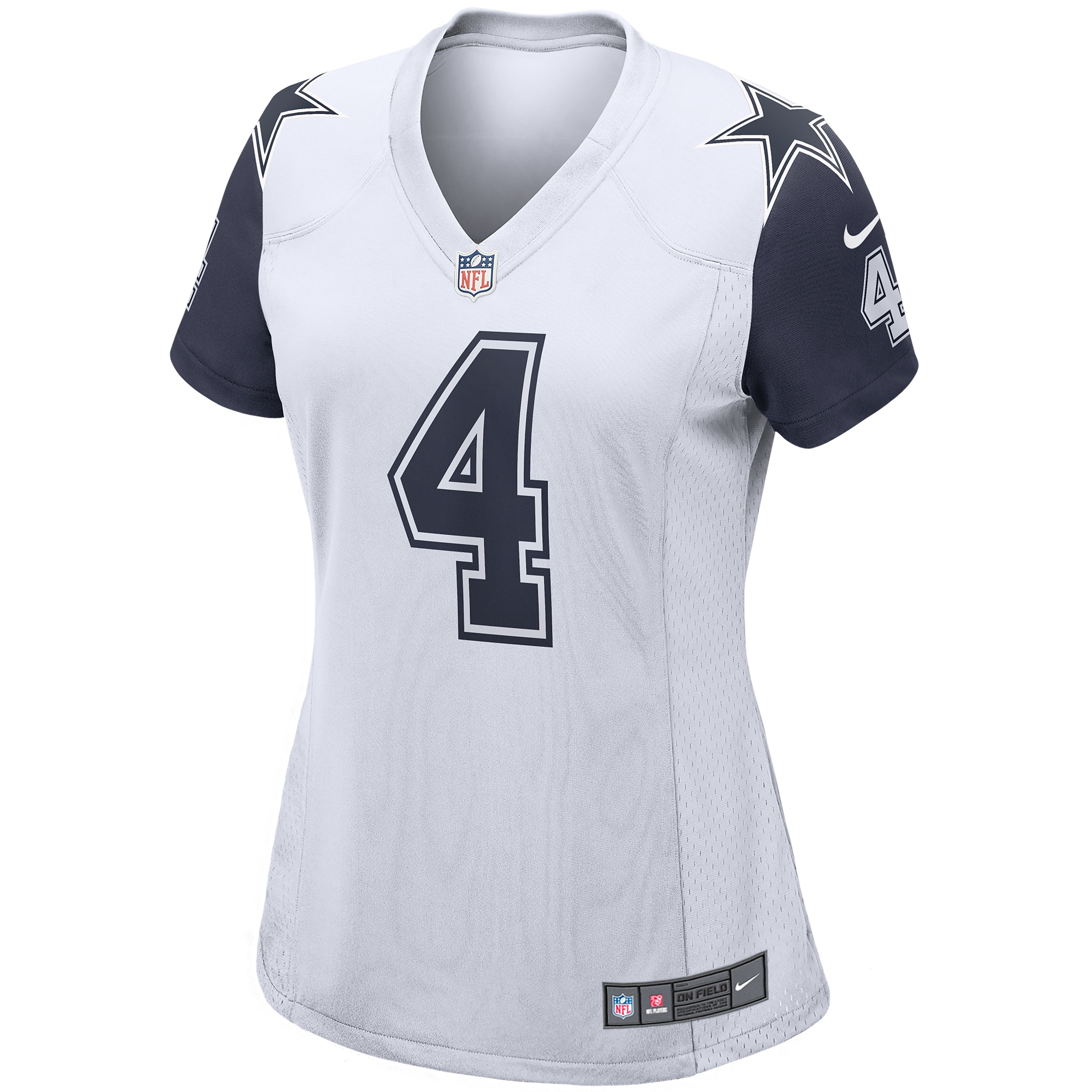 Women's Dallas Cowboys Dak Prescott White Alternate Game Jersey JS3550 nicesnker - Image 2