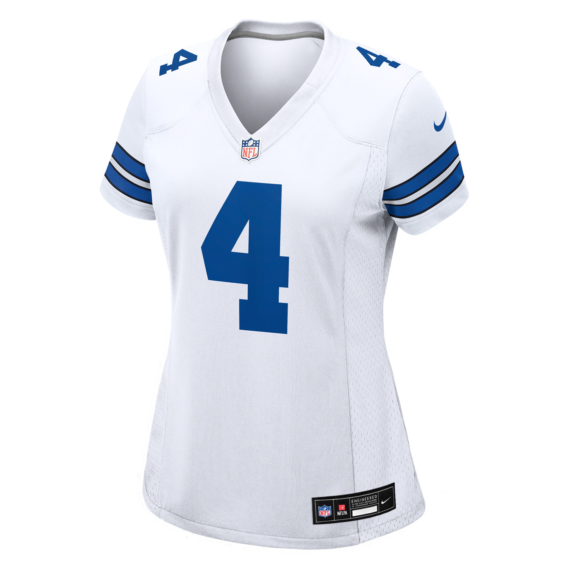 Women's Dallas Cowboys Dak Prescott White Team Game Jersey JS4126 nicesnker - Image 2