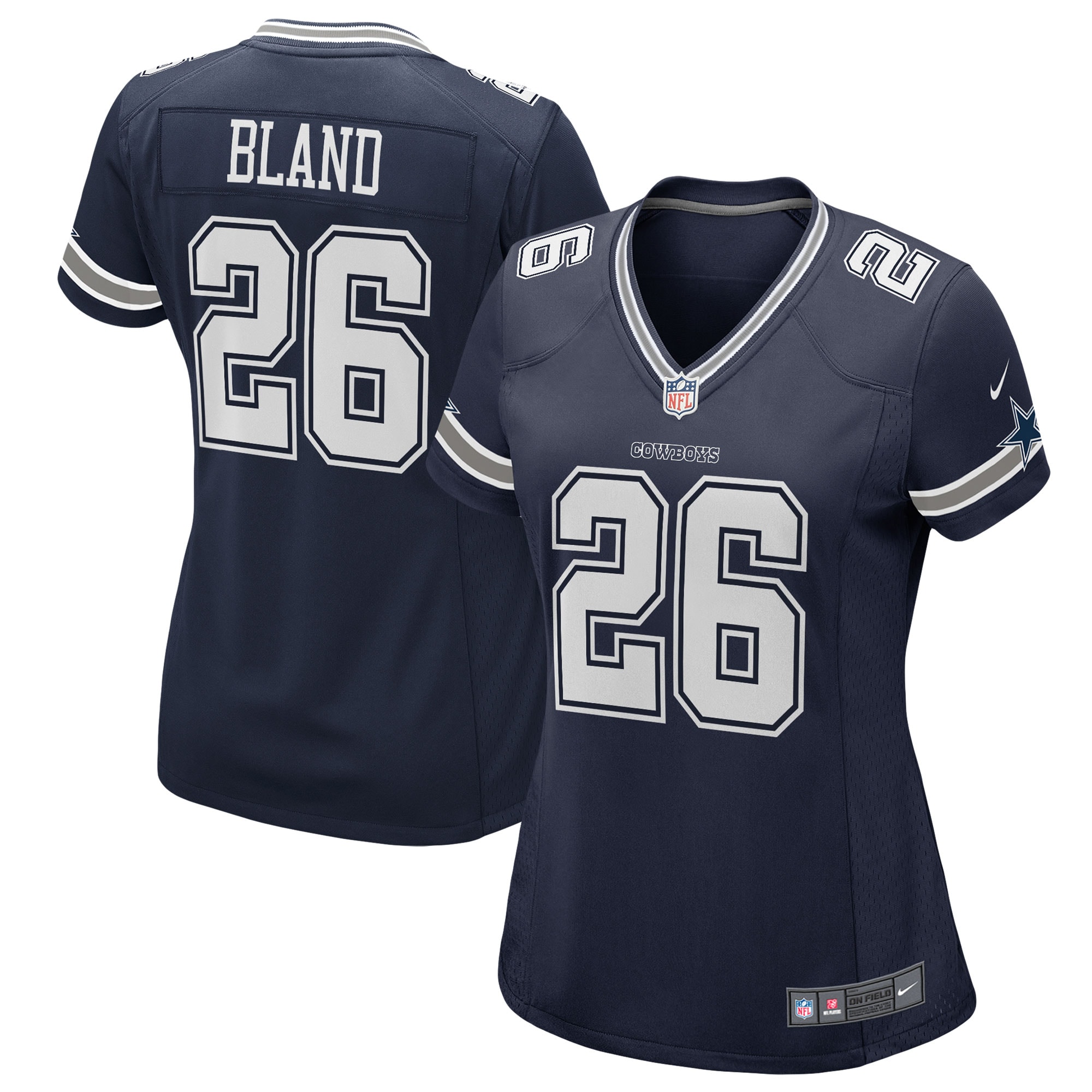 Women's Dallas Cowboys DaRon Bland Navy Game Jersey JS6585 nicesnker