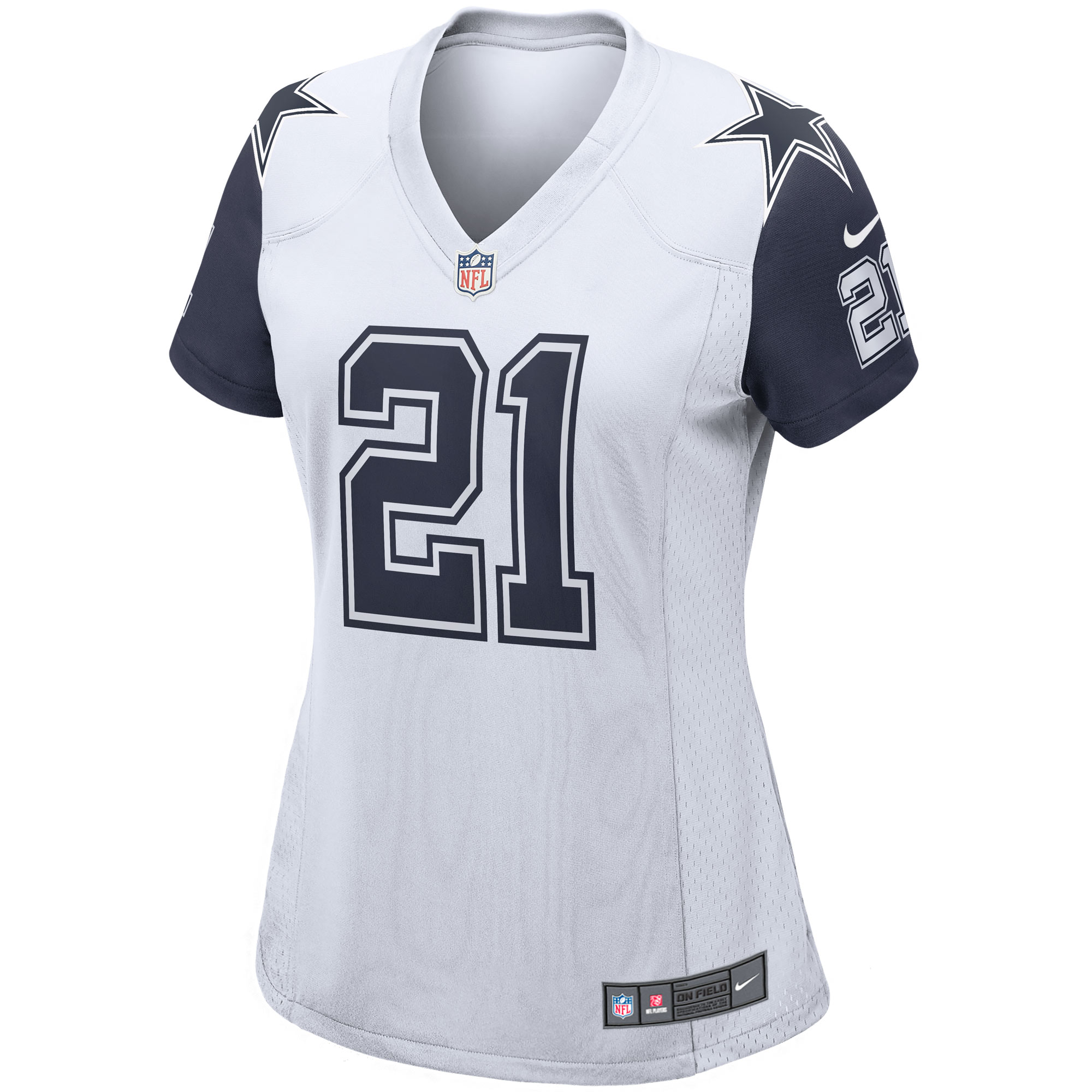 Women's Dallas Cowboys Ezekiel Elliott White Alternate Game Jersey JS7086 nicesnker - Image 2
