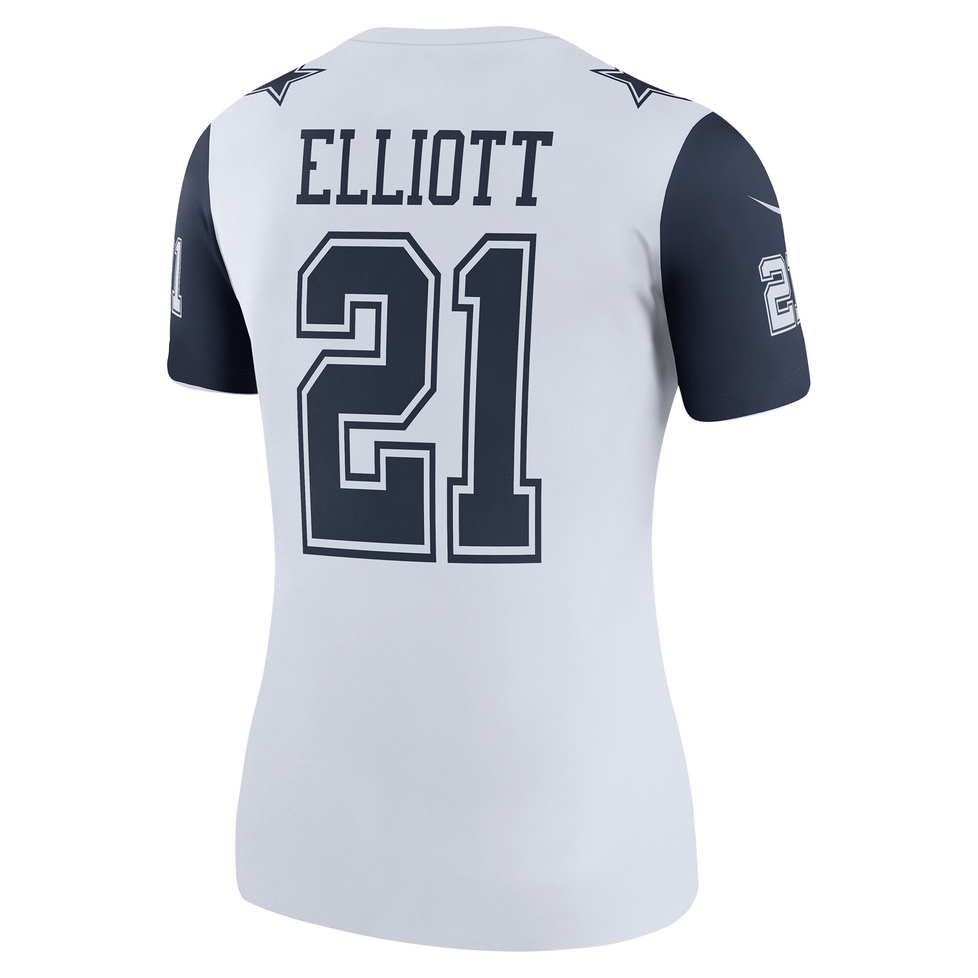 Women's Dallas Cowboys Ezekiel Elliott White Color Rush Legend Player Player Performance Top JS8736 nicesnker - Image 3