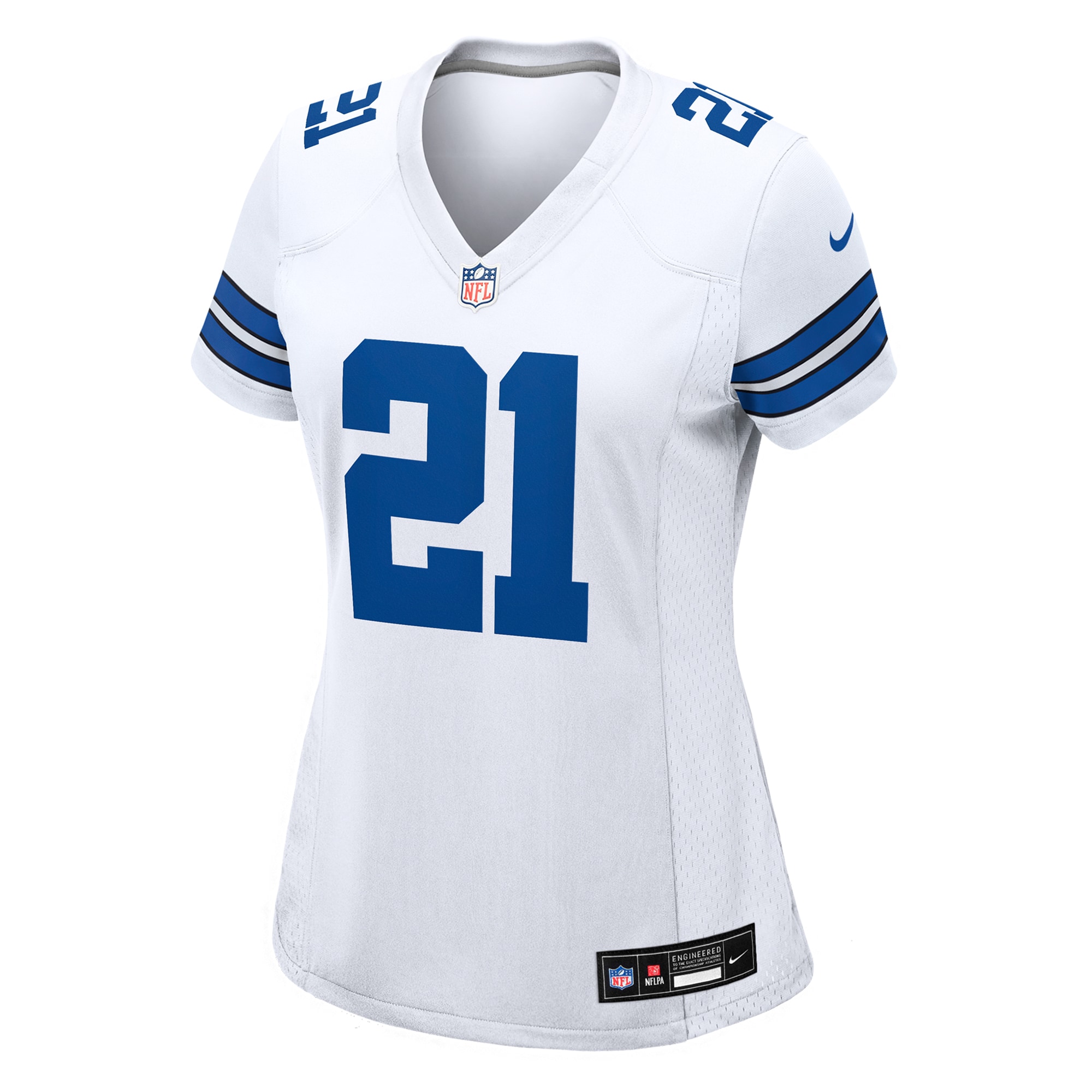 Women's Dallas Cowboys Ezekiel Elliott White Team Game Jersey JS3583 nicesnker - Image 2