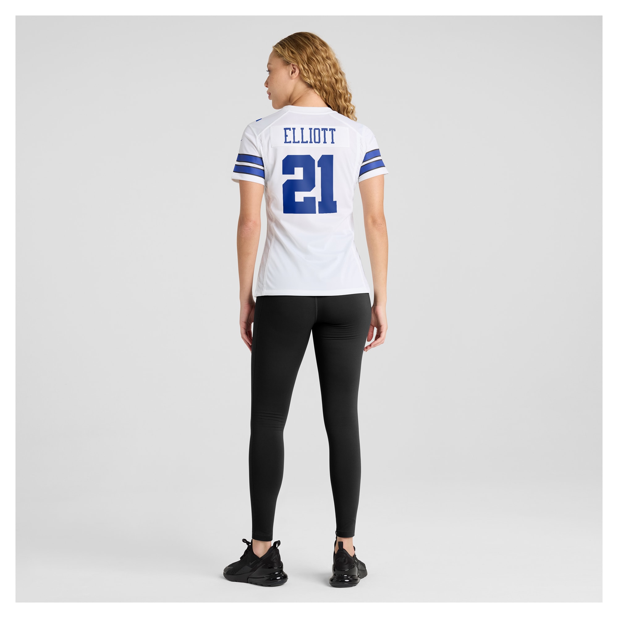 Women's Dallas Cowboys Ezekiel Elliott White Team Game Jersey JS3583 nicesnker - Image 5