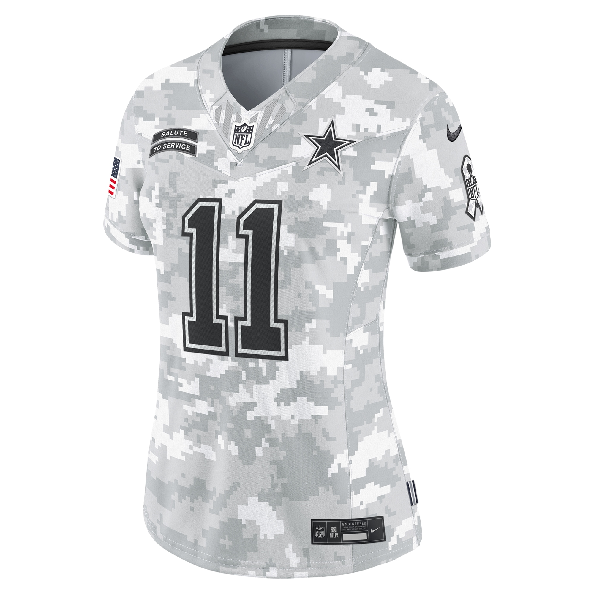 Women's Dallas Cowboys Micah Parsons Arctic Camo 2024 Salute to Service Limited Jersey JS4030 nicesnker - Image 2