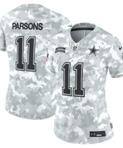 Women's Dallas Cowboys Micah Parsons Arctic Camo 2024 Salute to Service Limited Jersey JS4030 nicesnker