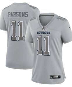 Women's Dallas Cowboys Micah Parsons Gray Atmosphere Fashion Game Jersey JS8472 nicesnker