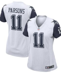 Women's Dallas Cowboys Micah Parsons White Alternate Game Jersey JS4048 nicesnker