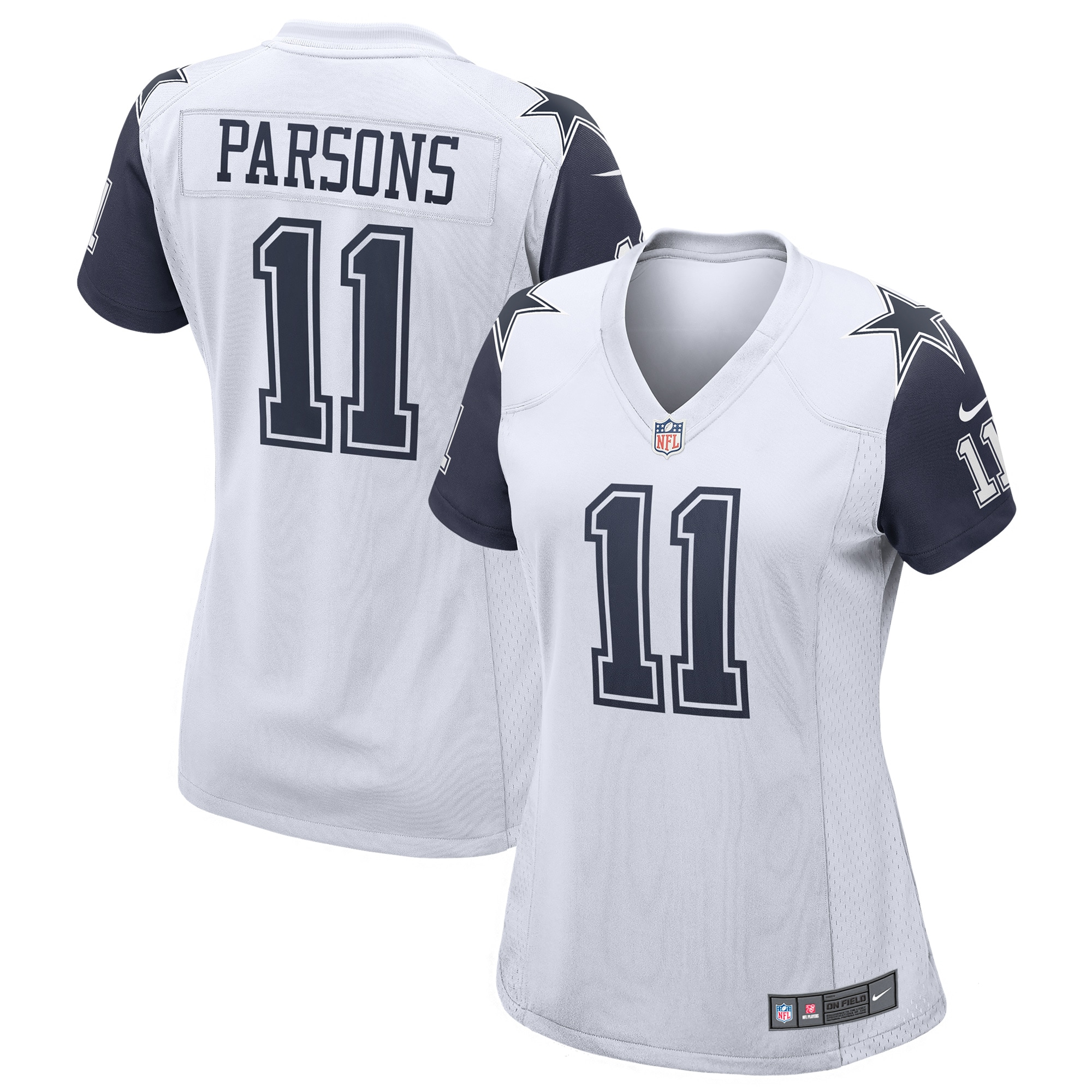 Women's Dallas Cowboys Micah Parsons White Alternate Game Jersey JS4048 nicesnker