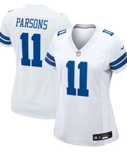 Women's Dallas Cowboys Micah Parsons White Game Jersey JS5336 nicesnker