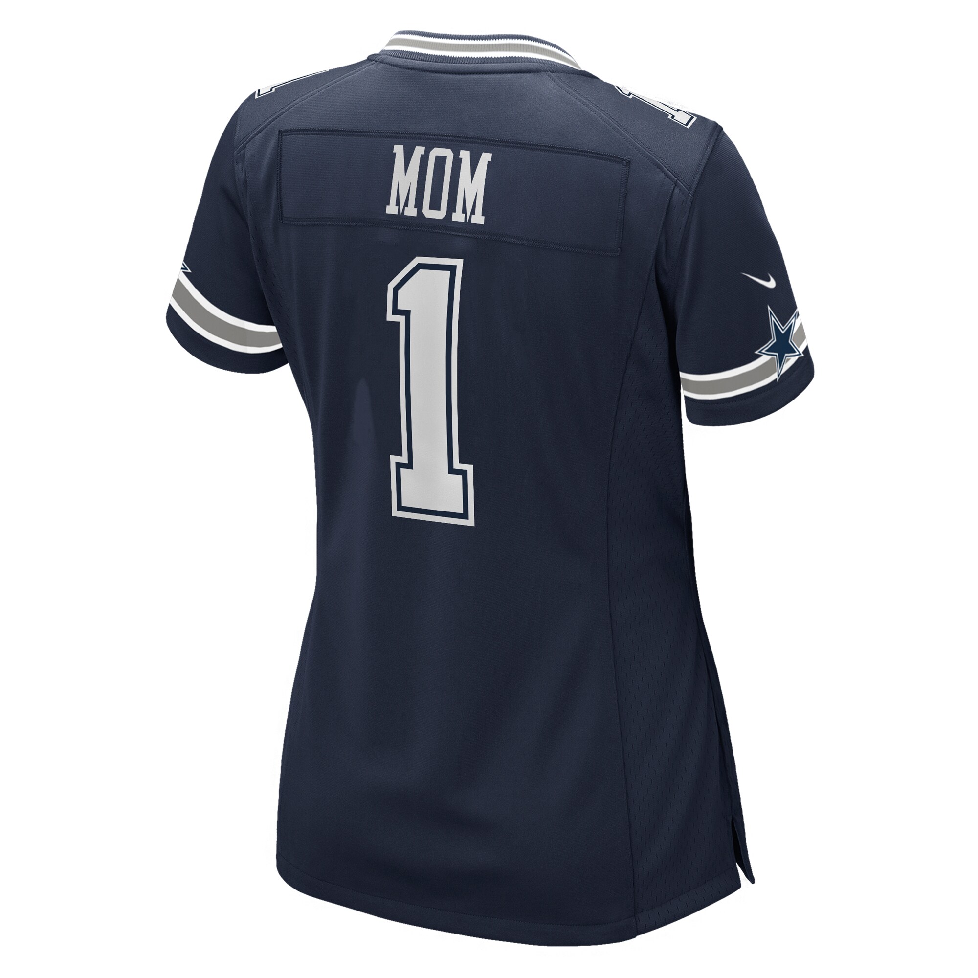 Women's Dallas Cowboys Number 1 Mom Navy Game Jersey JS3113 nicesnker - Image 3