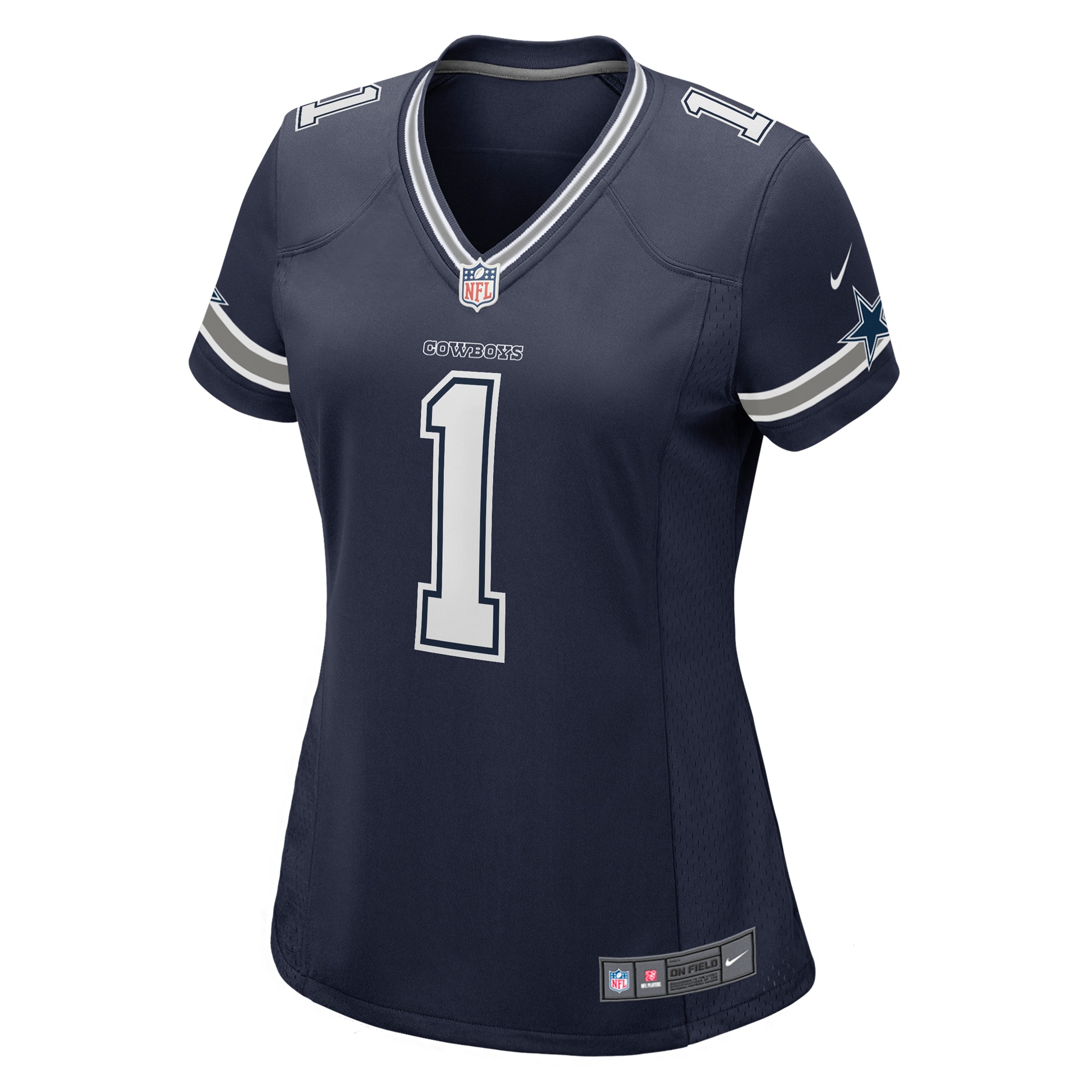 Women's Dallas Cowboys Number 1 Mom Navy Game Jersey JS3113 nicesnker - Image 2