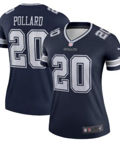 Women's Dallas Cowboys Tony Pollard Navy Legend Player Performance Top JS2599 nicesnker