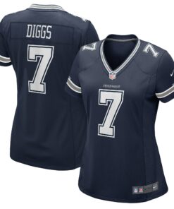 Women's Dallas Cowboys Trevon Diggs Navy Game Jersey JS9987 nicesnker