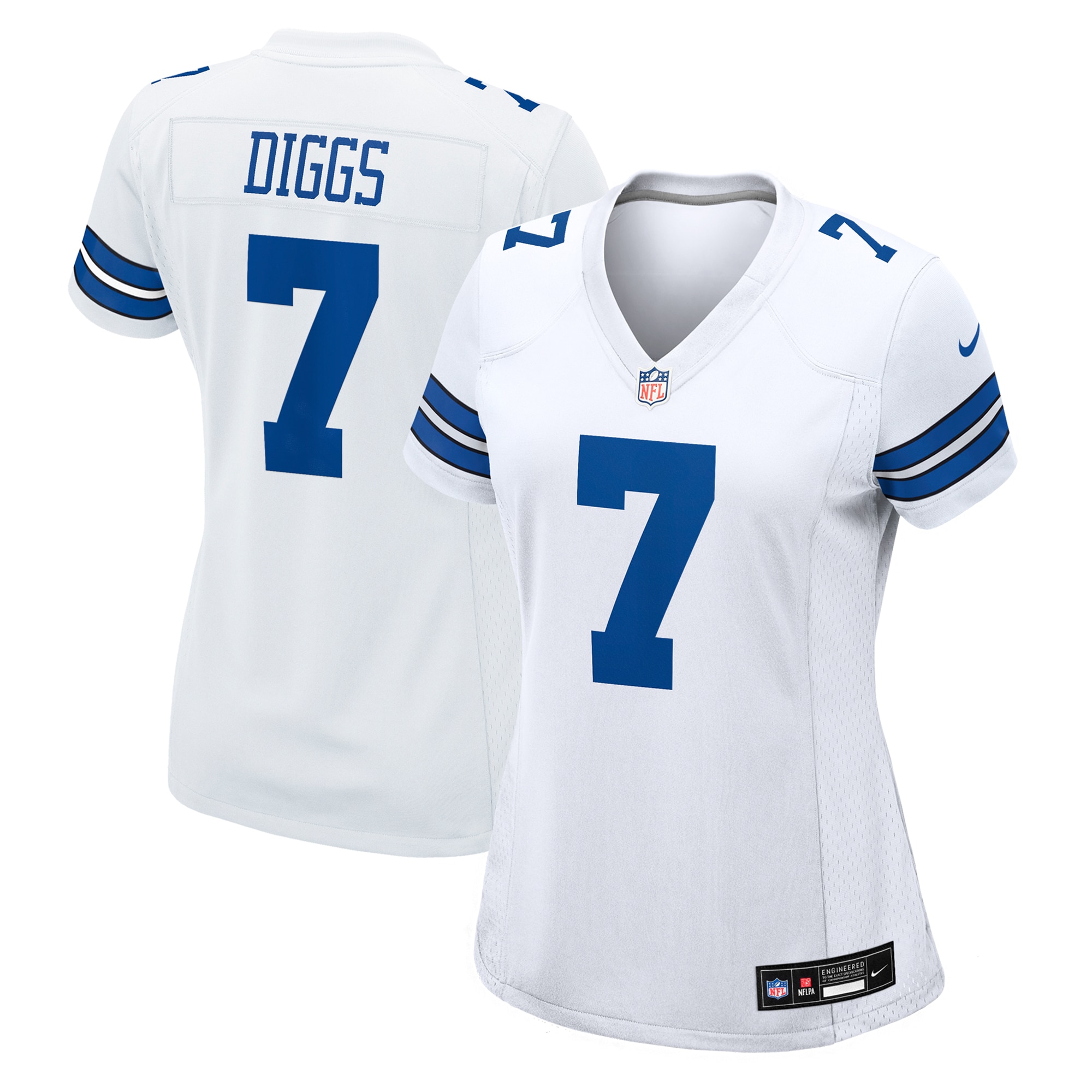 Women's Dallas Cowboys Trevon Diggs White Game Jersey JS7704 nicesnker