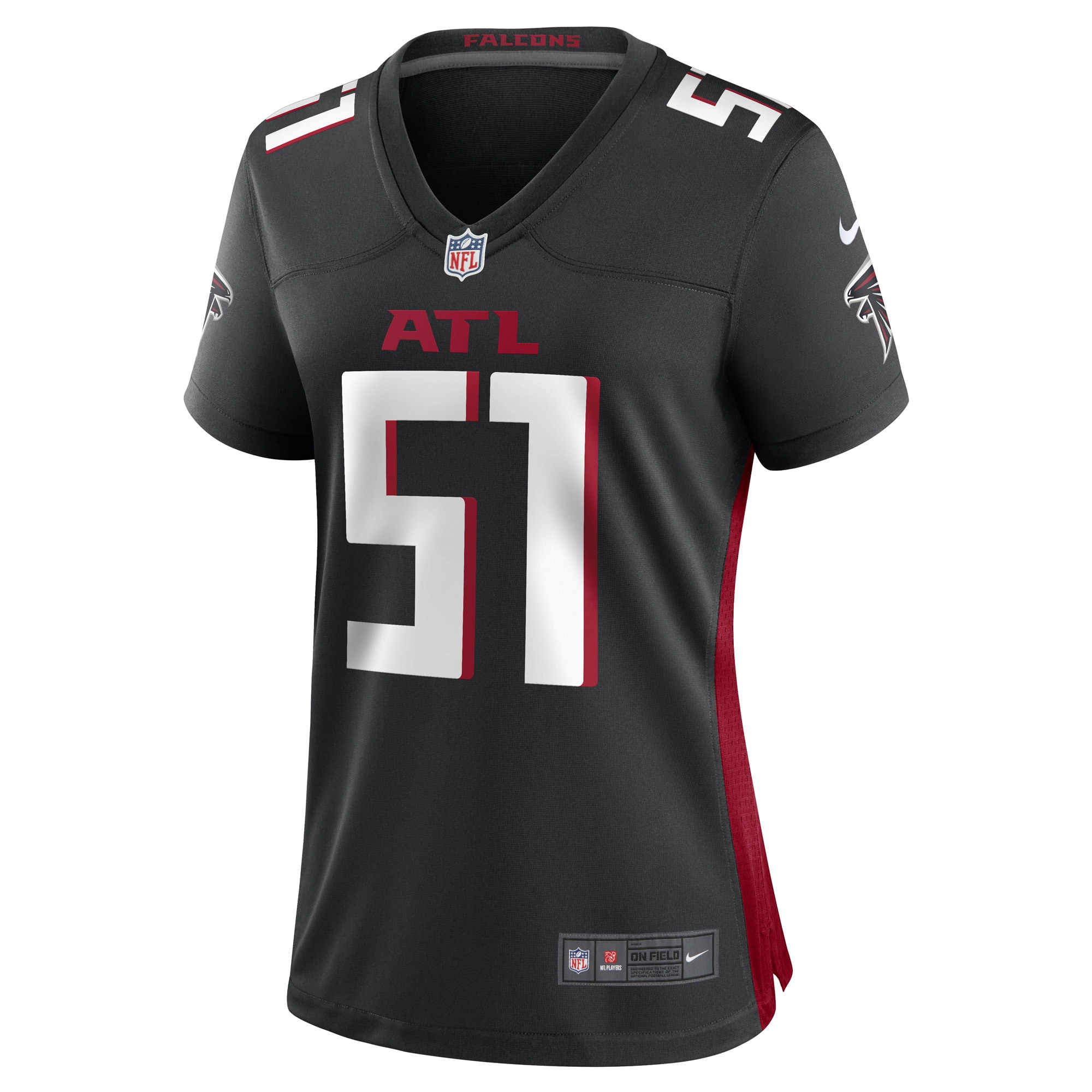 Women's DeAngelo Malone Atlanta Falcons Black Game Player Jersey JS4275 nicesnker - Image 2